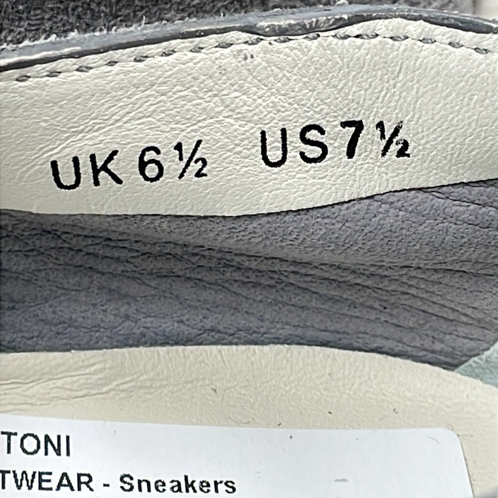 SOLD - New Santoni Micro Suede Low Top Sneakers Soft Gray Sz 7.5 - Picture 2 of 11